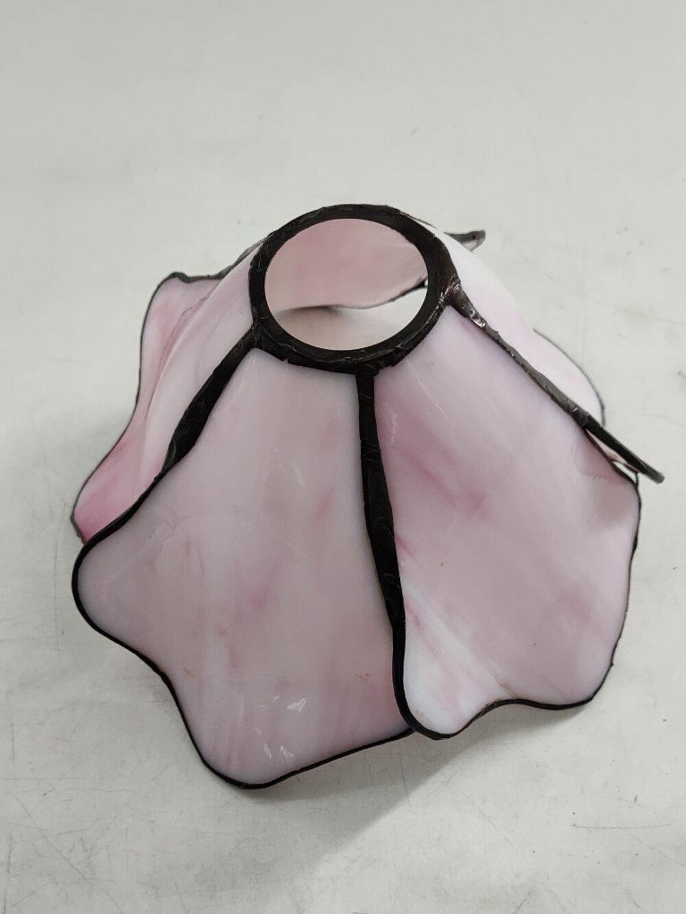 Angoily Lotus Flower Blown Glass Lamp Shade Pink Swirels               P#401@CMK